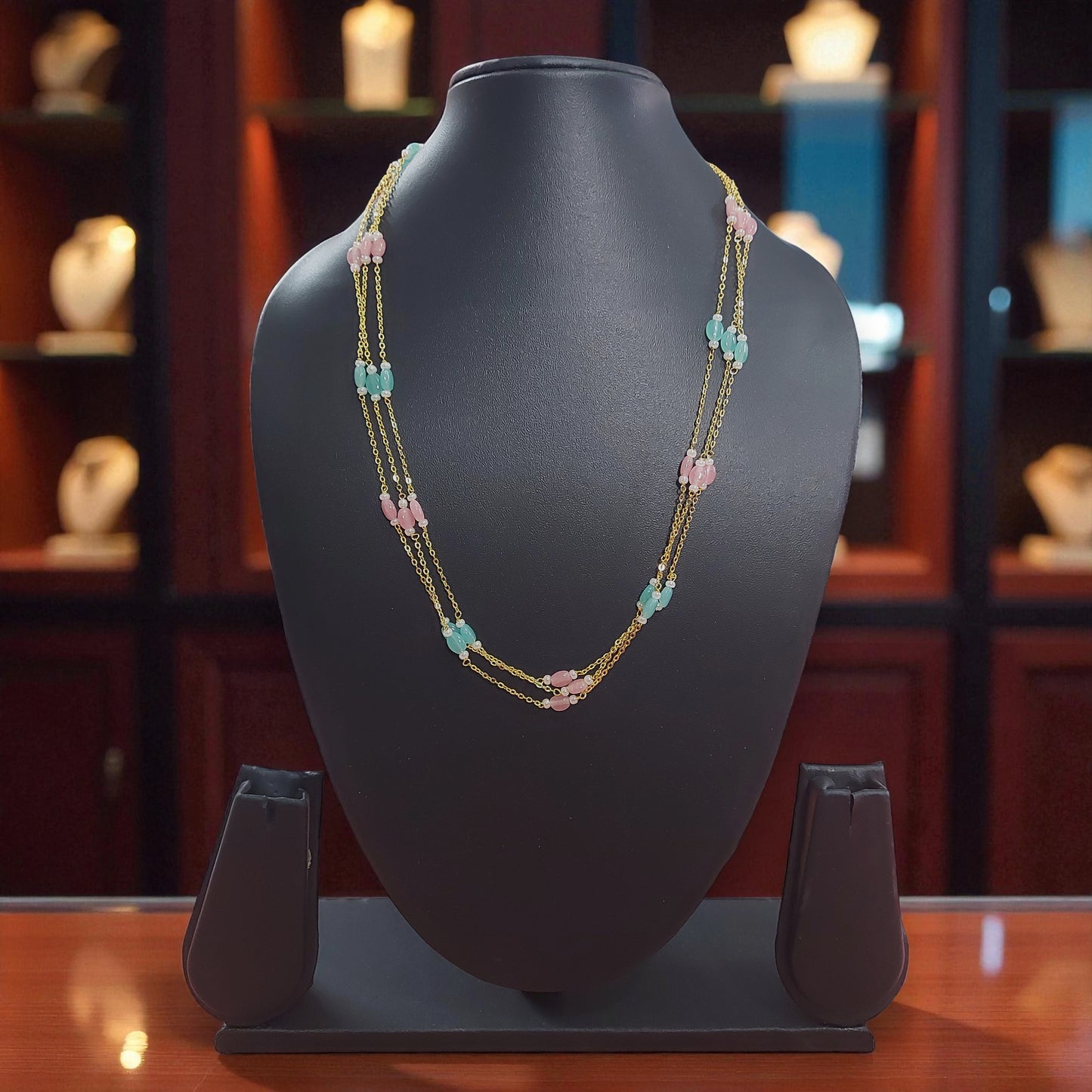 Pastel Bead Layered Chain