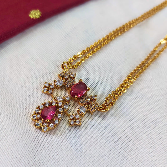 Ruby Charm Chain Pendant