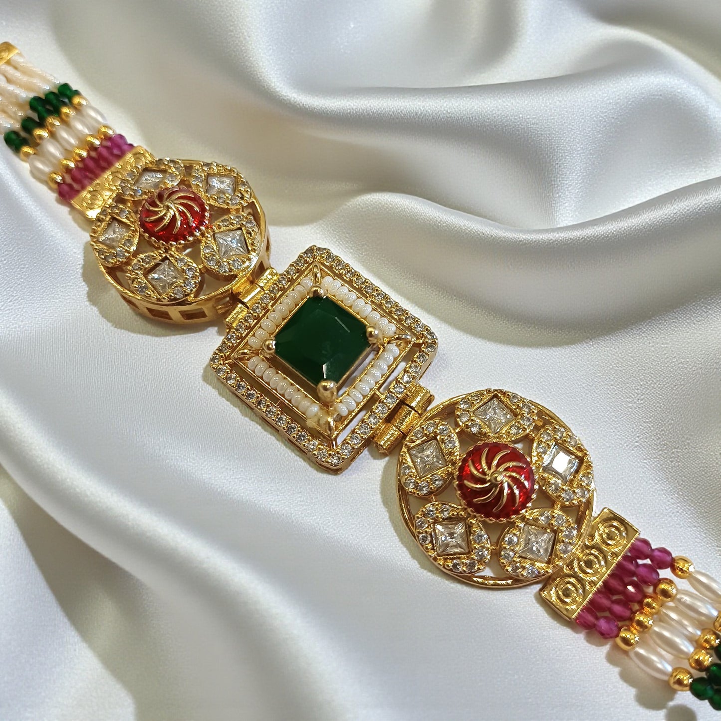 Kundan Beaded Bracelet – Design 4