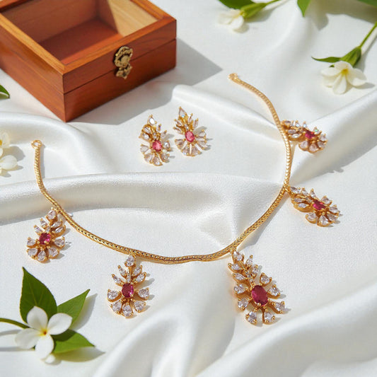 Radiant Blossom Necklace Set