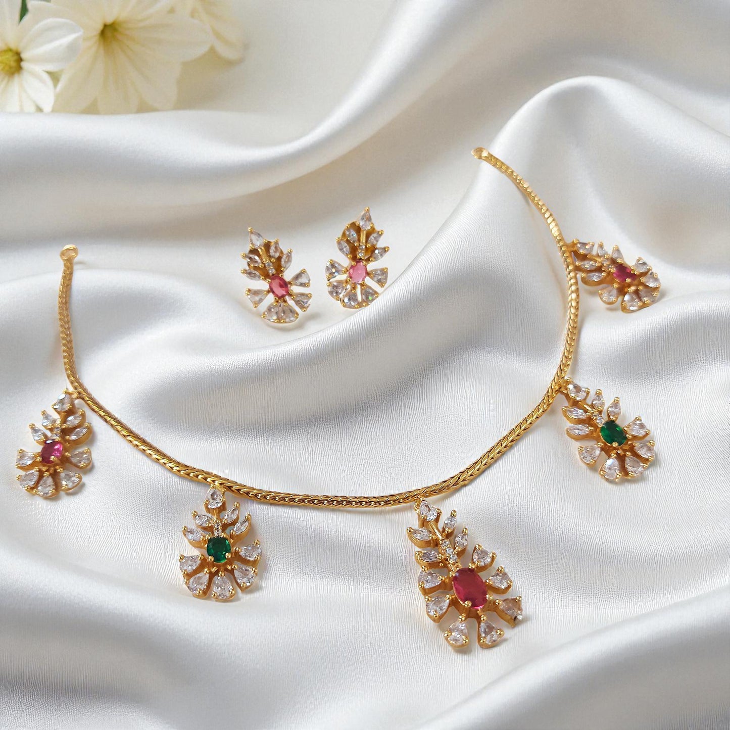 Radiant Blossom Necklace Set