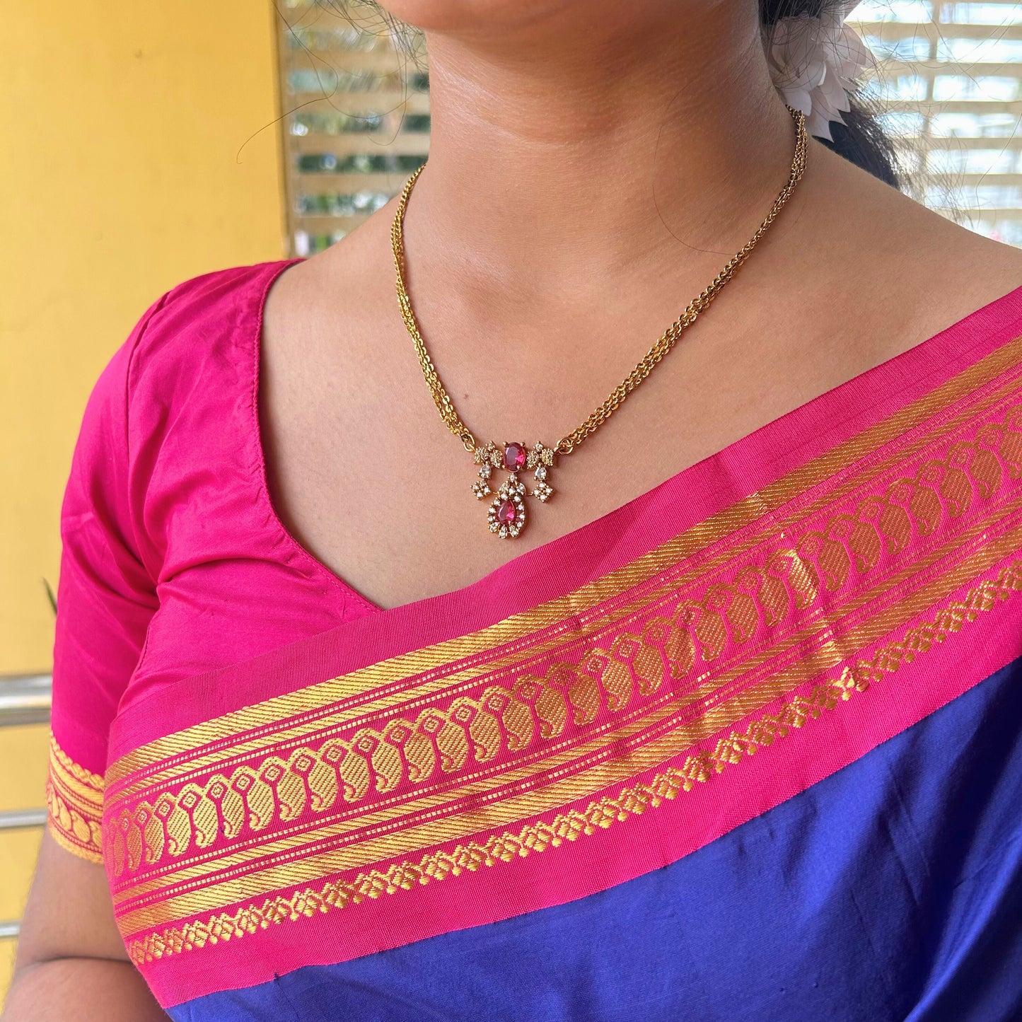 Ruby Charm Chain Pendant