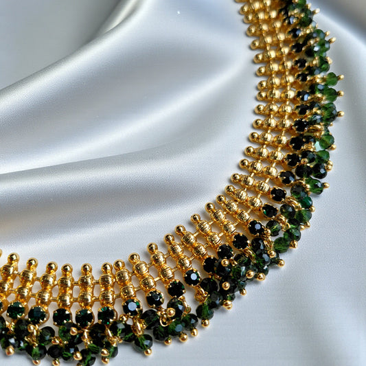 Green Stone Gold Plated Necklace
