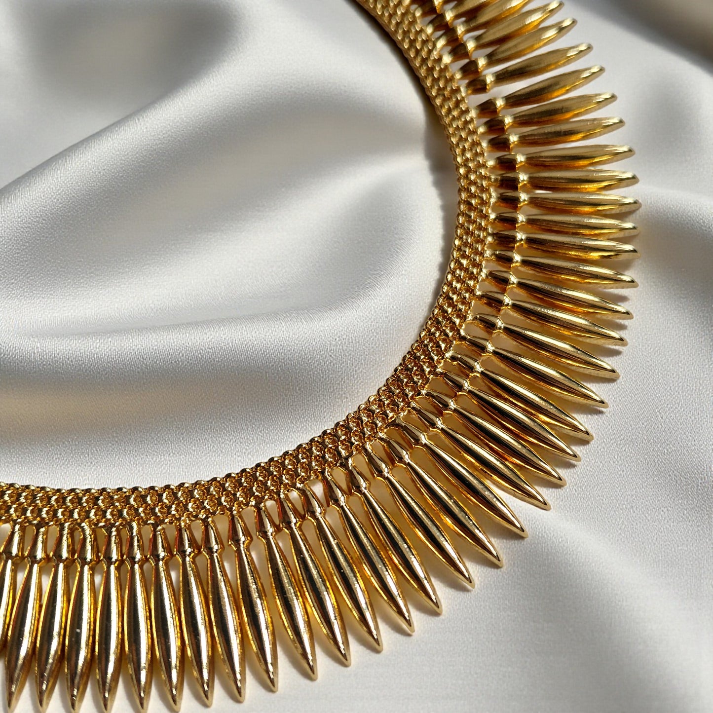 Gold-Plated Short Mullamottu Necklace