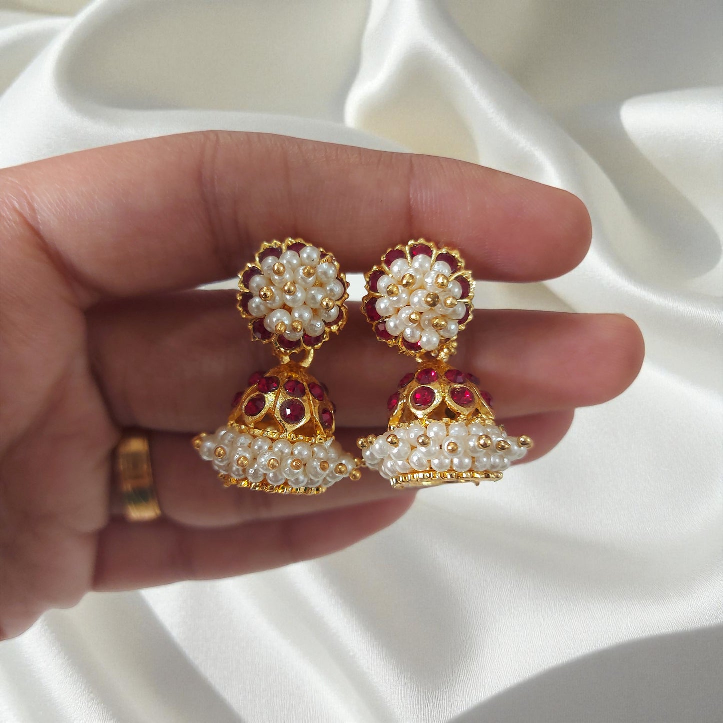 Pearl Bloom Jhumka