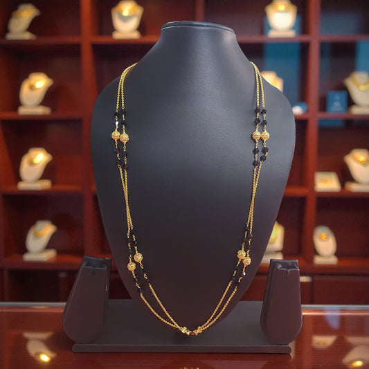 Black Bead Long Chain