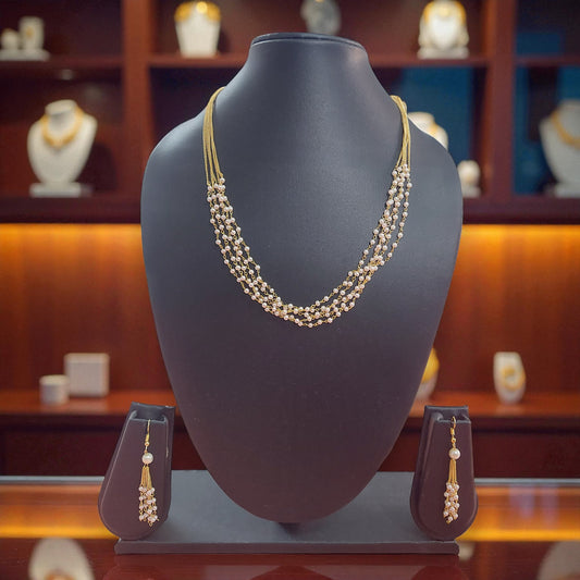 White Pearl Multi-Layer Chain