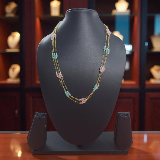 Pastel Bead Layered Chain