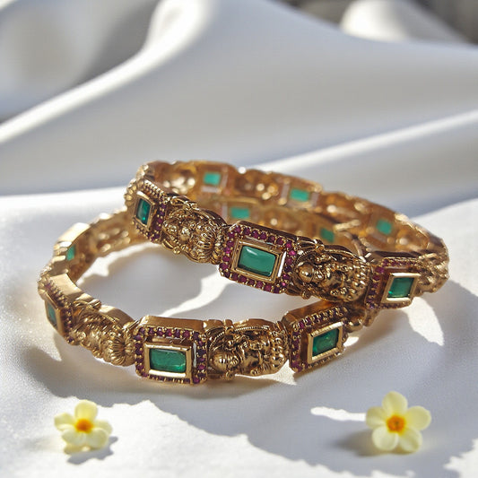 Temple-style Lakshmi Bangle Pair