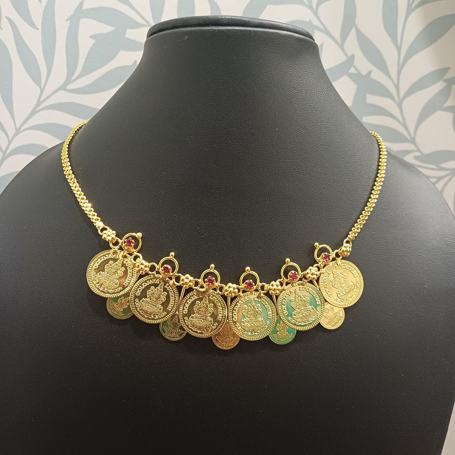 Lakshmi Multi-Coin Gold-Plated Temple Necklace