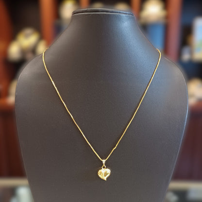 Golden Heart Charm Chain