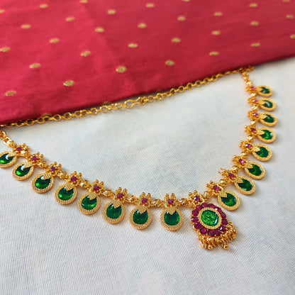 Heritage Palakka Mala with Ruby Touch