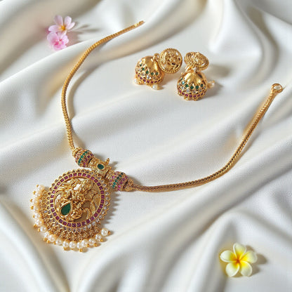 Lakshmi Pendant Necklace Set