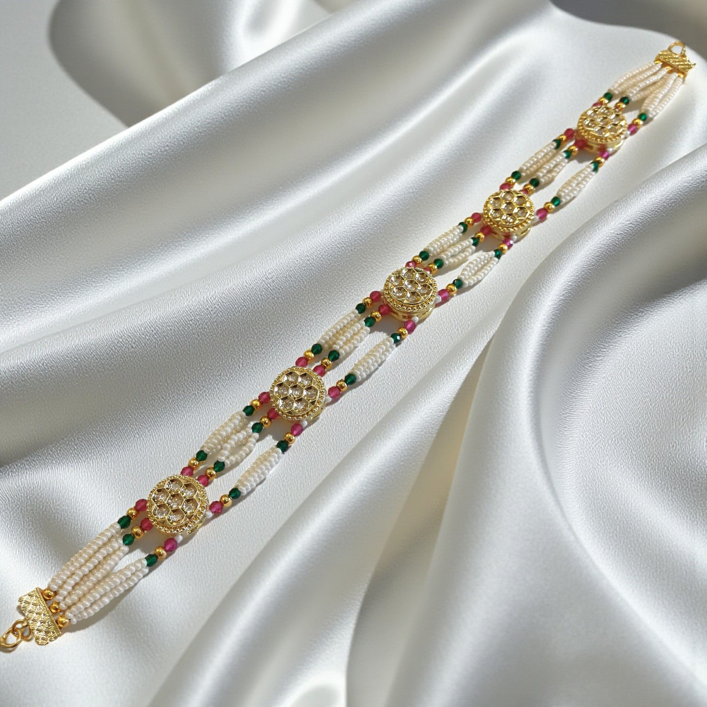 Pearl Floral Multi-String Hair Accessory