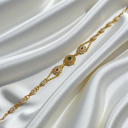 Stone-Studded Floral Hair Accessory