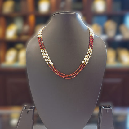 Ruby Pearl Layers Chain