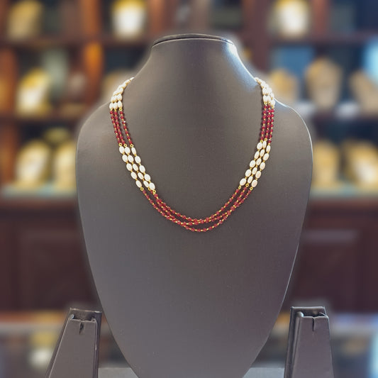 Ruby Pearl Layers Chain