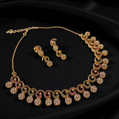 Sparkle Swirl AD Necklace Set