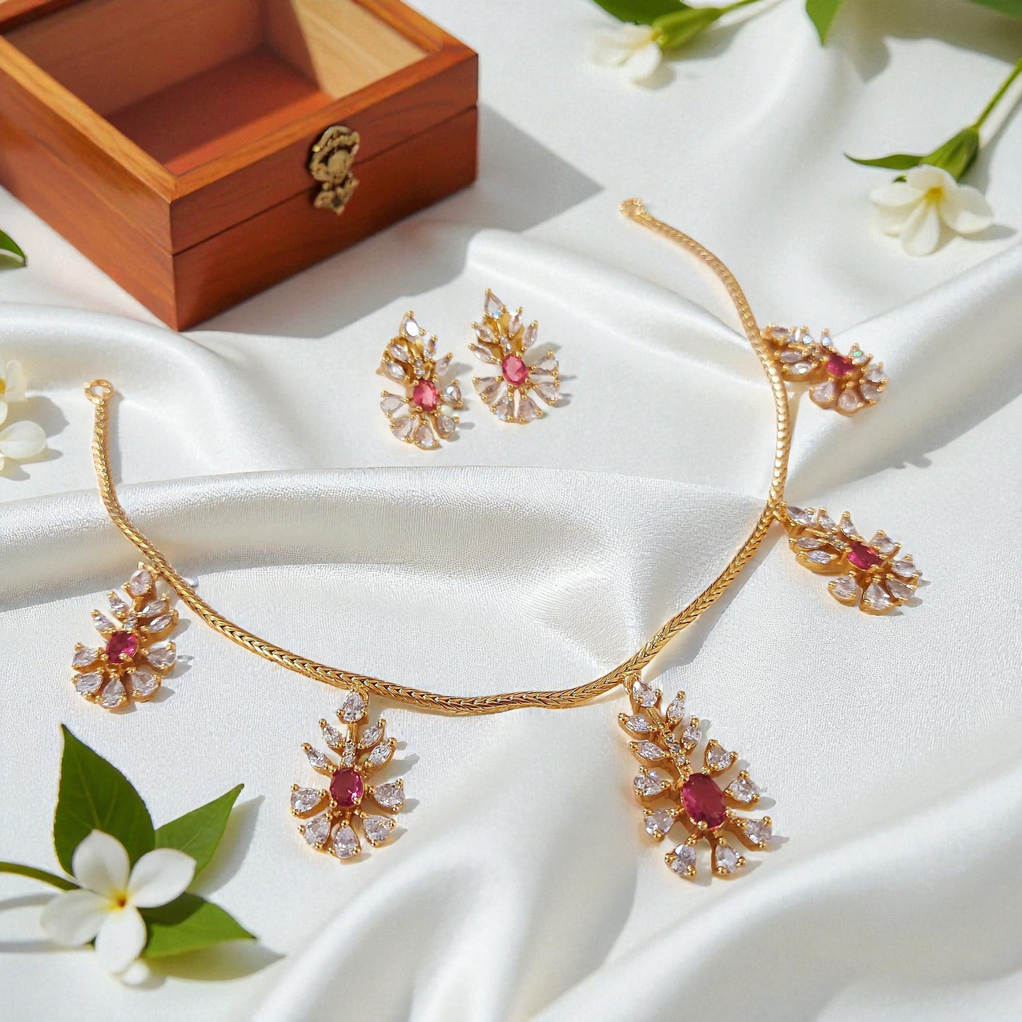 Radiant Blossom Necklace Set