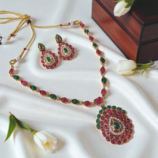 Ruby Emerald Charm Set