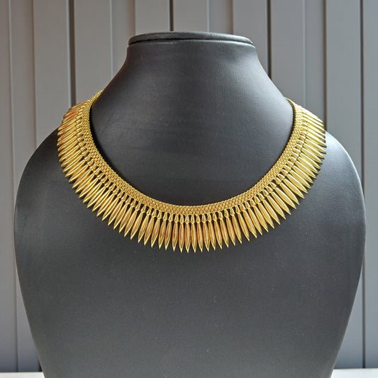 Gold-Plated Short Mullamottu Necklace