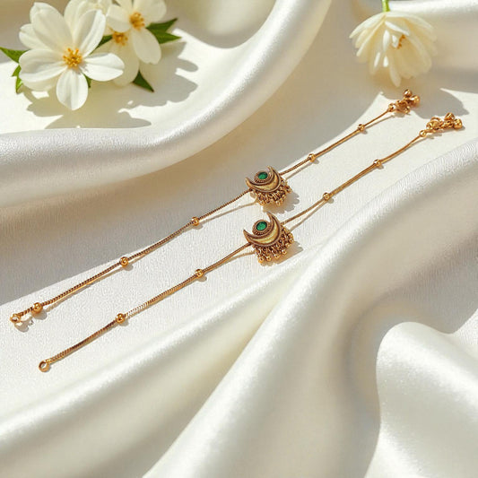 Antique Crescent Anklets