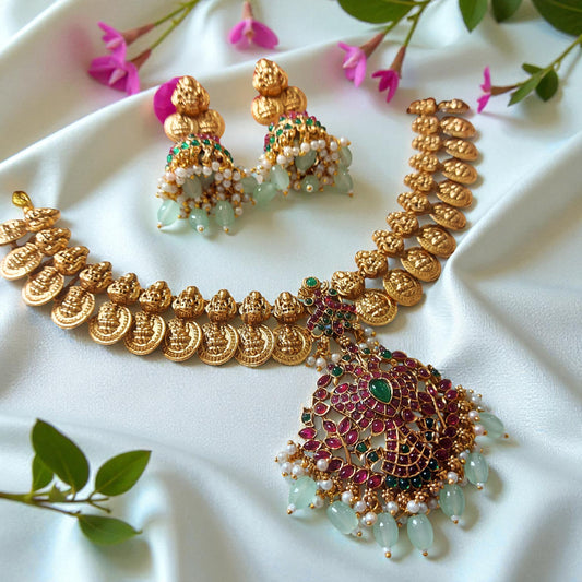 Gajalakshmi Temple Necklace Set