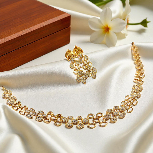 Sparkle Cluster Necklace Set